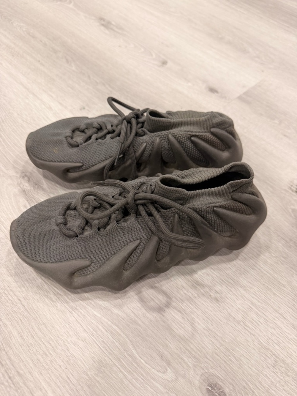 Yeezy Gray Slip-On Knit Sneakers